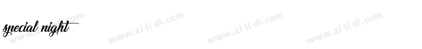 special night字体转换
